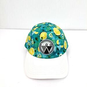 Woodbrand PR Limes Ice Cubes Graphic Ball Cap Vinyl White Brim Hat Tropical